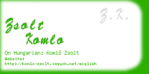 zsolt komlo business card